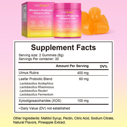 Premium Feminine Balance Gummies – Probiotic Vaginal pH Support | Vegan & Gluten-Free | 60 Count