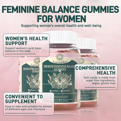 Premium Feminine Balance Gummies - Vaginal Probiotic for Women's pH Health & Immune Support | Vegan, Gluten-Free & Halal