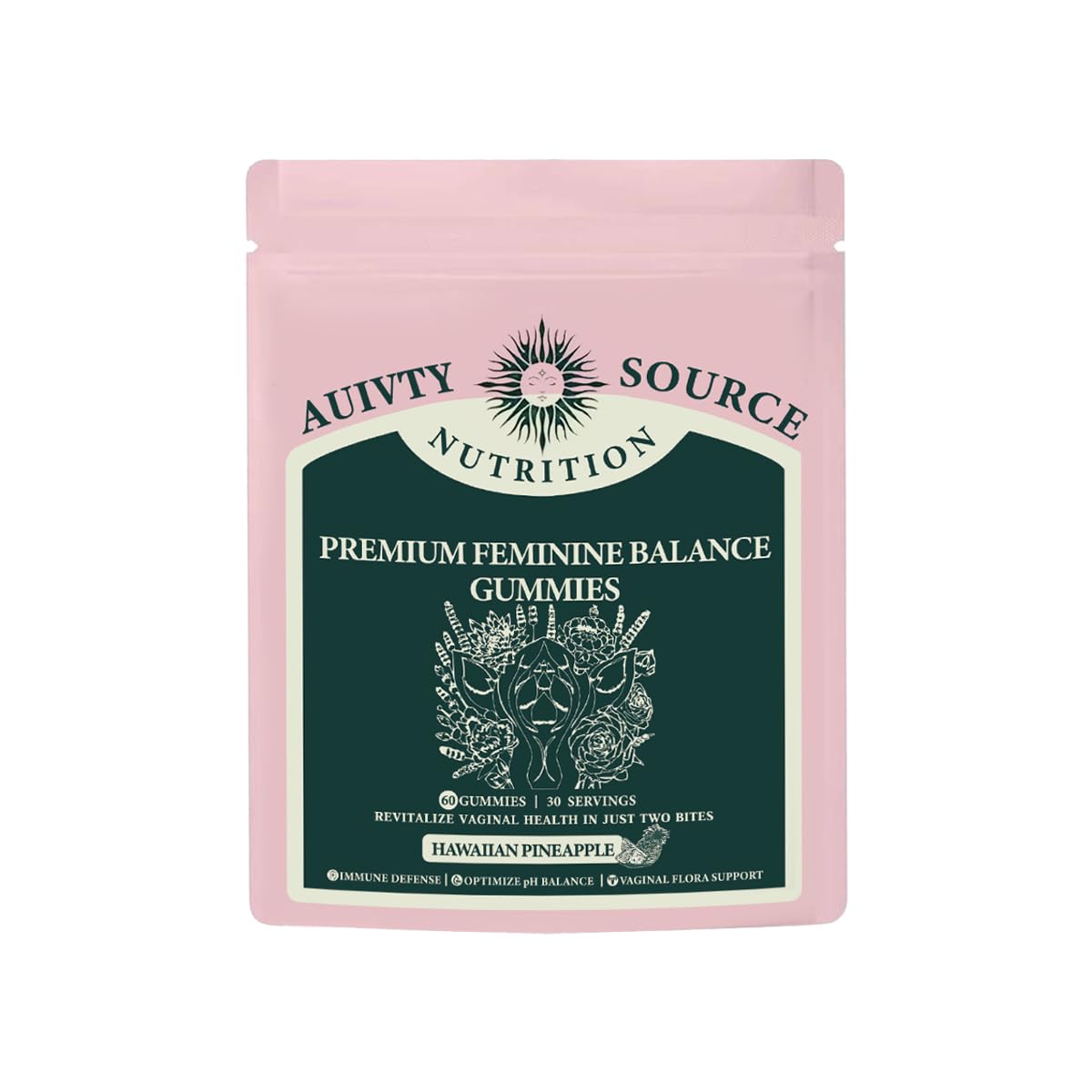 Premium Feminine Balance Gummies for Women – Vaginal Probiotics, pH Balance, 120 Count – Vital Source