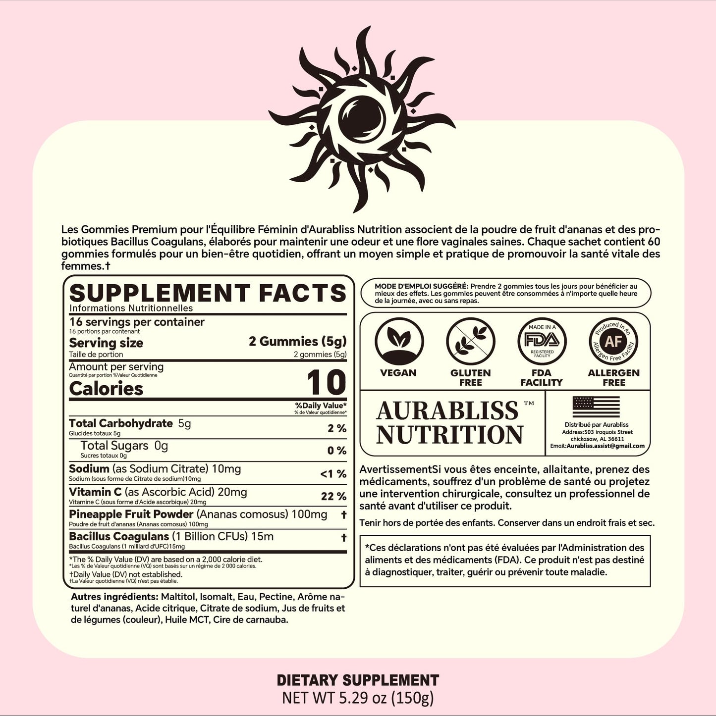 Premium Feminine Balance Gummies for Women – Pineapple PH Balance & Flora Health