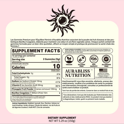 Premium Feminine Balance Gummies for Women – Pineapple PH Balance & Flora Health