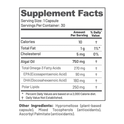 EAT INTACT Vegan Omega-3 from Algae Oil – Unconcentrated EPA/DHA