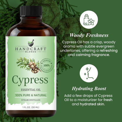 Cypress Essential Oil – Handcraft Blends, 1 fl oz | 100% Pure & Natural, Premium Grade