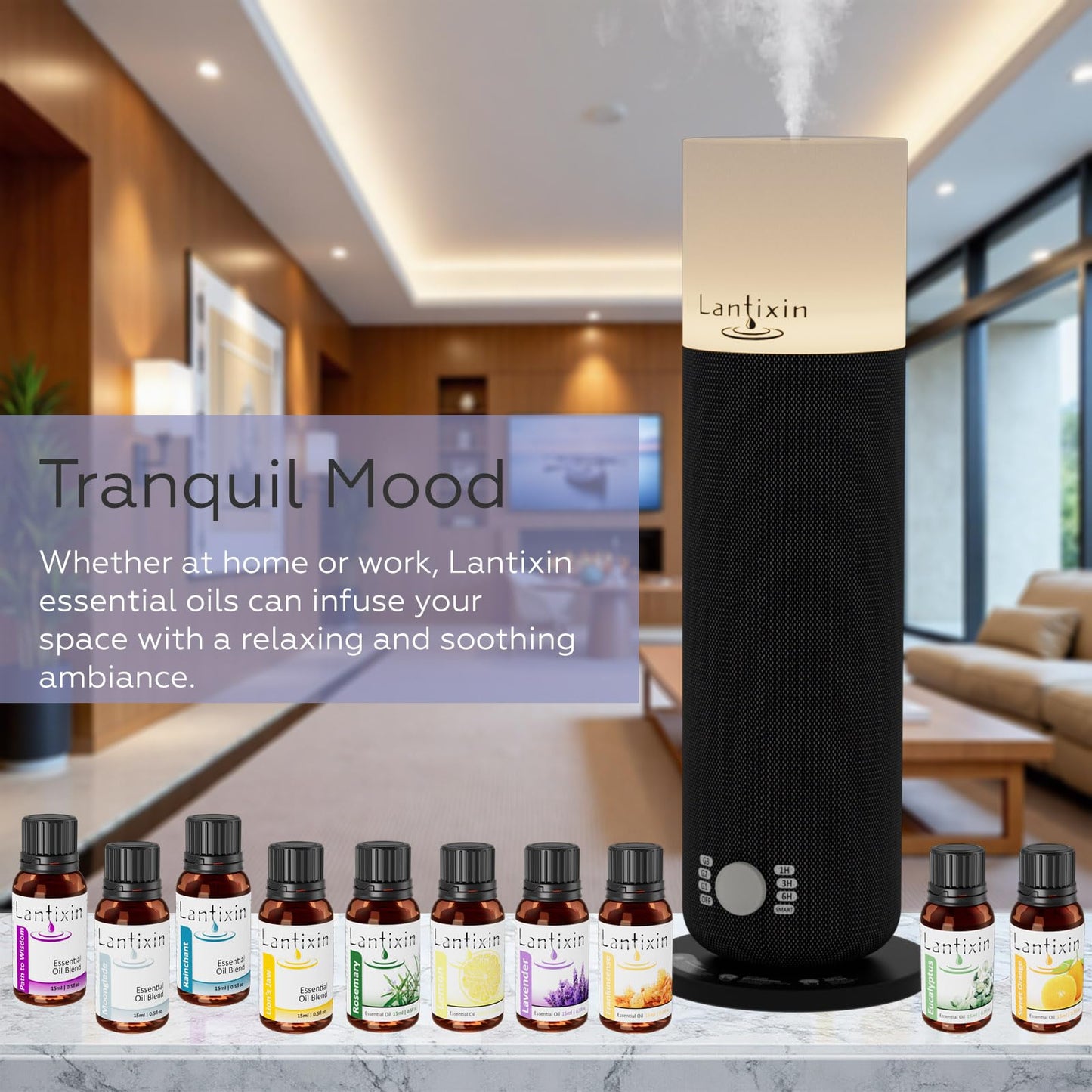 Lantixin Eucalyptus Essential Oil – Pure 0.5 oz | Premium Grade for Diffusers