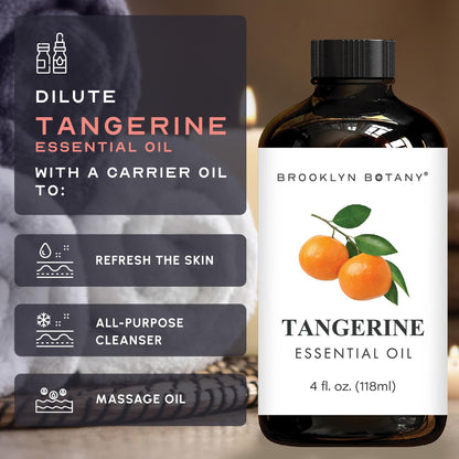 Brooklyn Botany Tangerine Essential Oil - 4 oz, 100% Pure & Natural