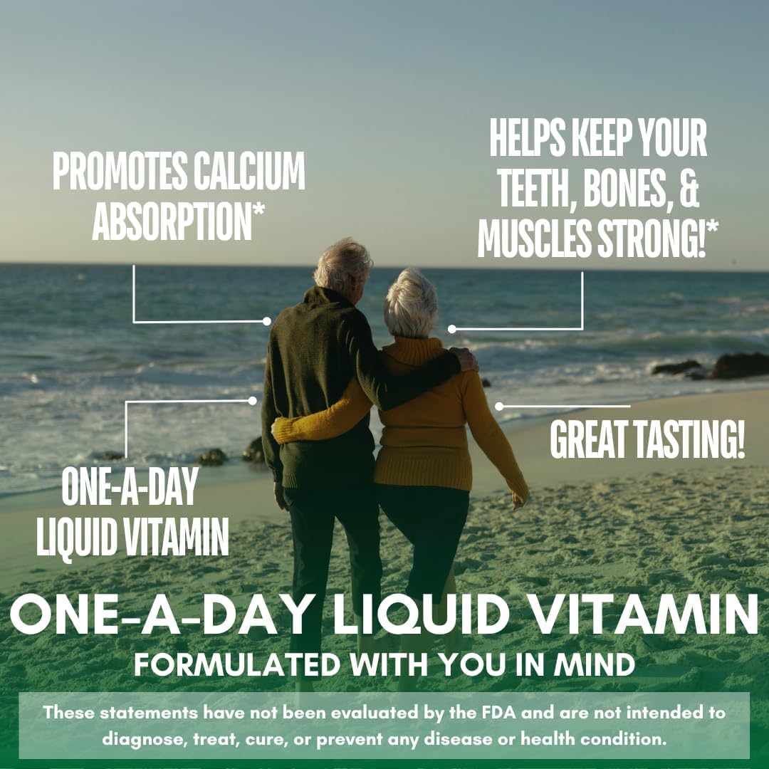 Premium Liquid Calcium Magnesium Supplement | 98% Absorption | Calcium Citrate, Vitamin D3 & Boron | 16oz, 32 Servings