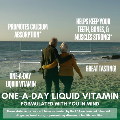 Premium Liquid Calcium Magnesium Supplement | 98% Absorption | Calcium Citrate, Vitamin D3 & Boron | 16oz, 32 Servings