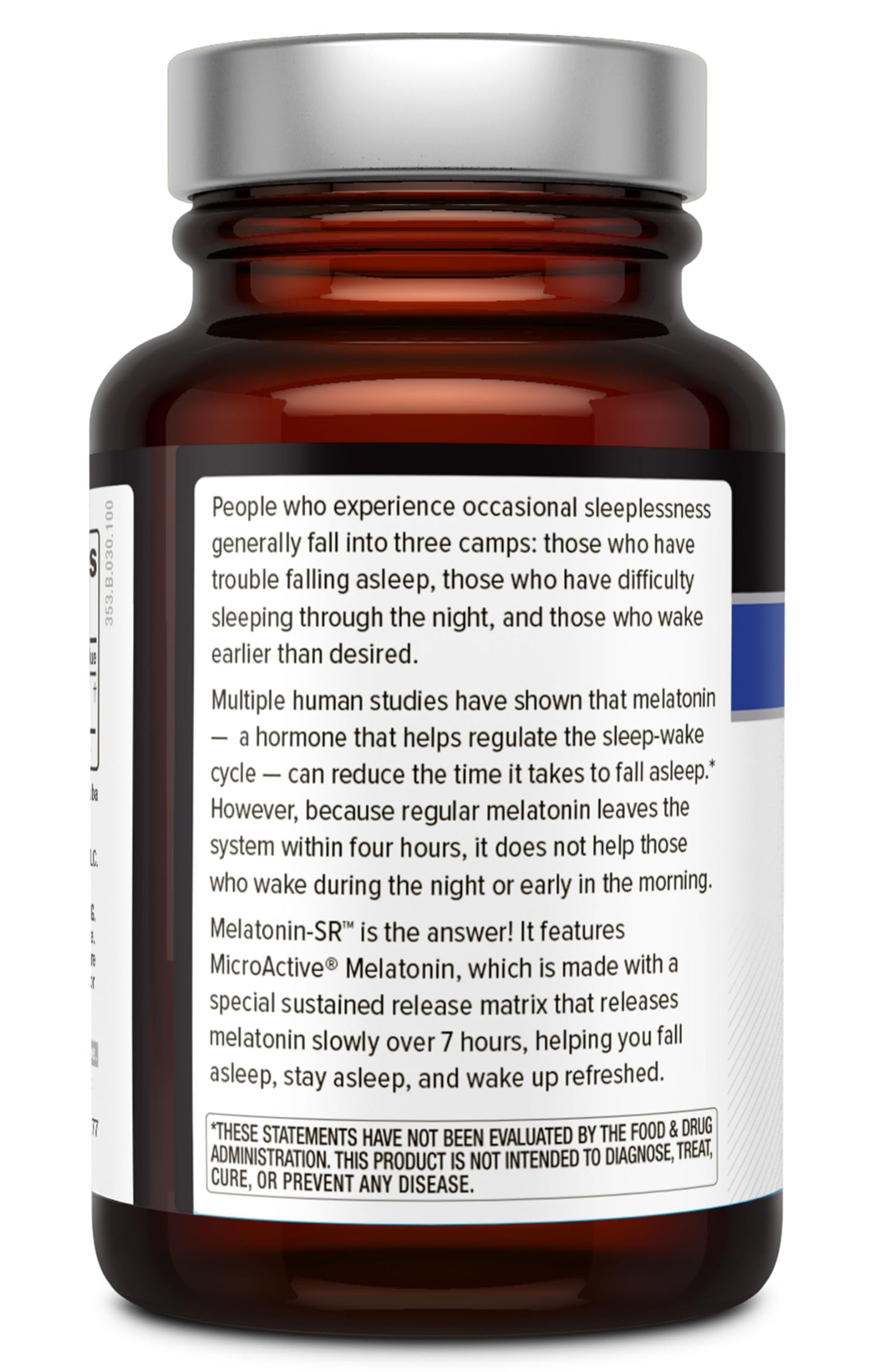 Premium Melatonin Sleep Support – 5 mg MicroActive Melatonin per Capsule | Melatonin-SR 30 Vegicaps