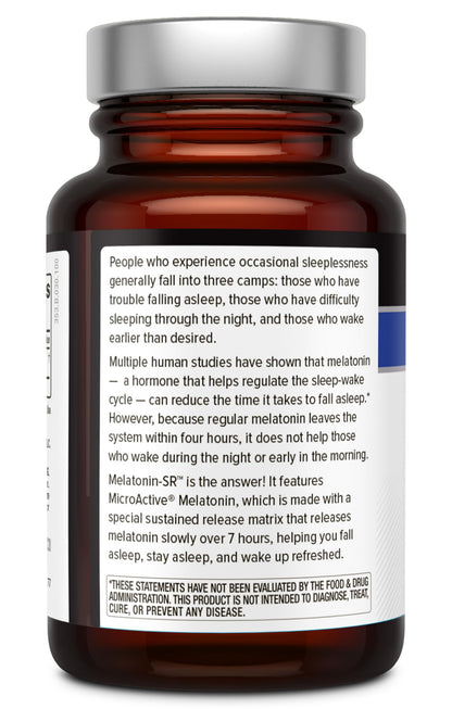 Premium Melatonin Sleep Support – 5 mg MicroActive Melatonin per Capsule | Melatonin-SR 30 Vegicaps