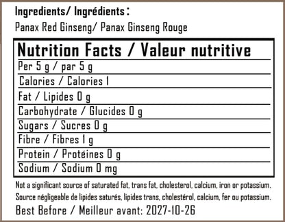 Premium Panax Red Ginseng Root (6 Years) - Sliced 3.53 oz, Korean Red-Ginseng Roots