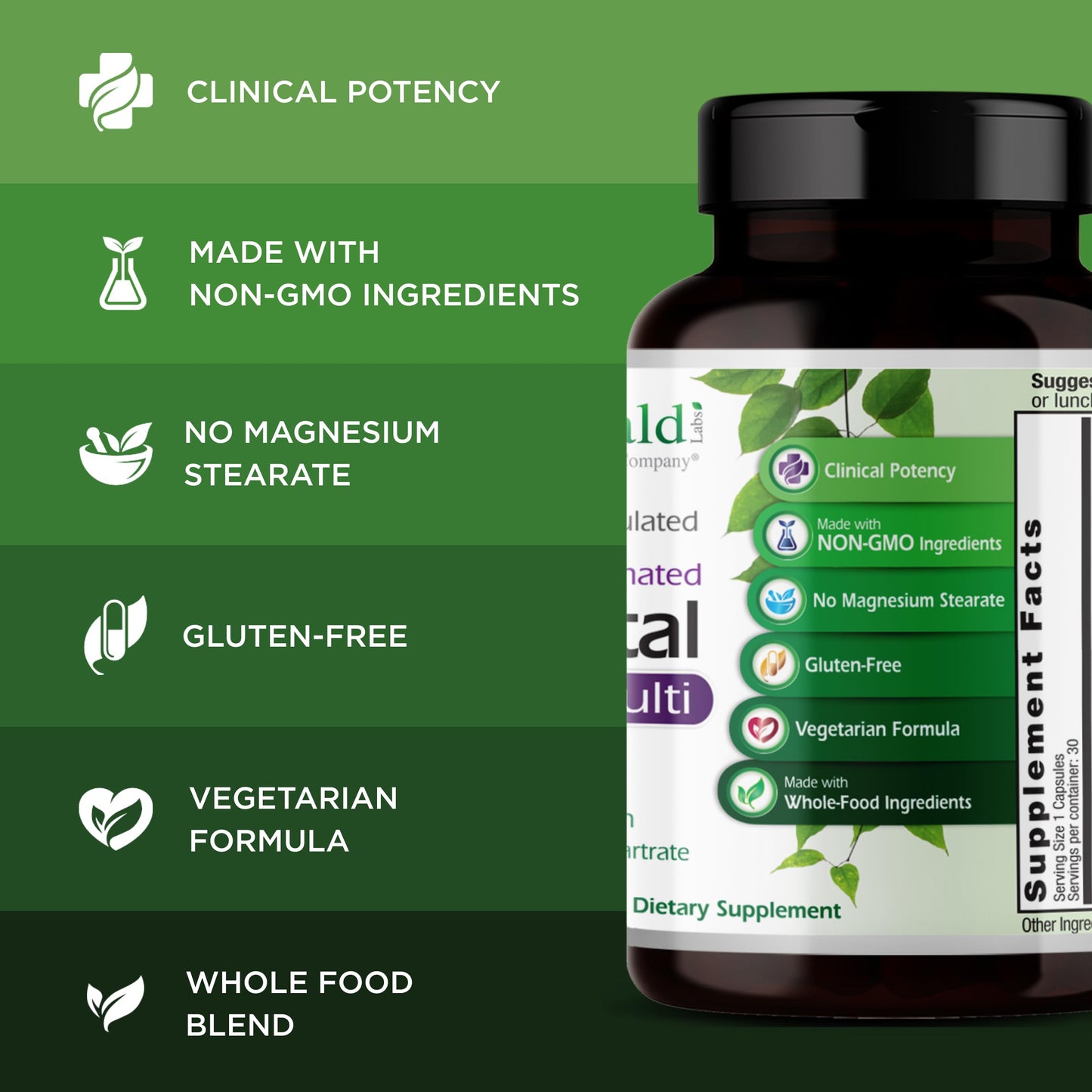 Emerald Labs Prenatal 1-Daily Multi – Methylfolate & Iron Prenatal Vitamin