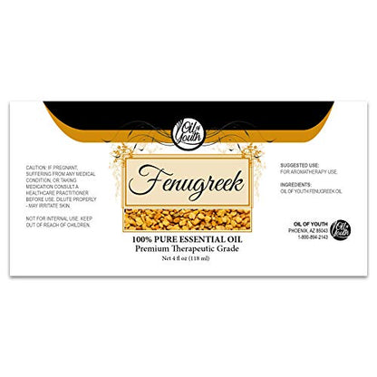 Oil of Youth Fenugreek Essential Oil – Pure Fenugreek Oil – 4 oz
