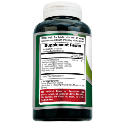 FITO MEDIC'S Lab Lions Mane Supplement - 120 Capsules | Ultra High Absorption