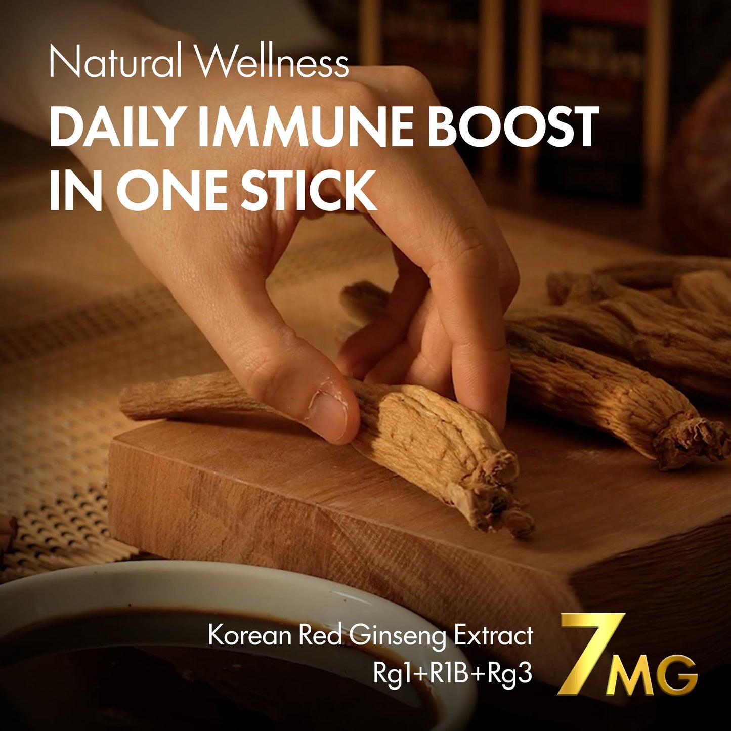 JUNGWONSAM 6-Year Korean Red Ginseng 365 | 30 Sticks | Vegan | 7mg Ginsenosides Per Stick