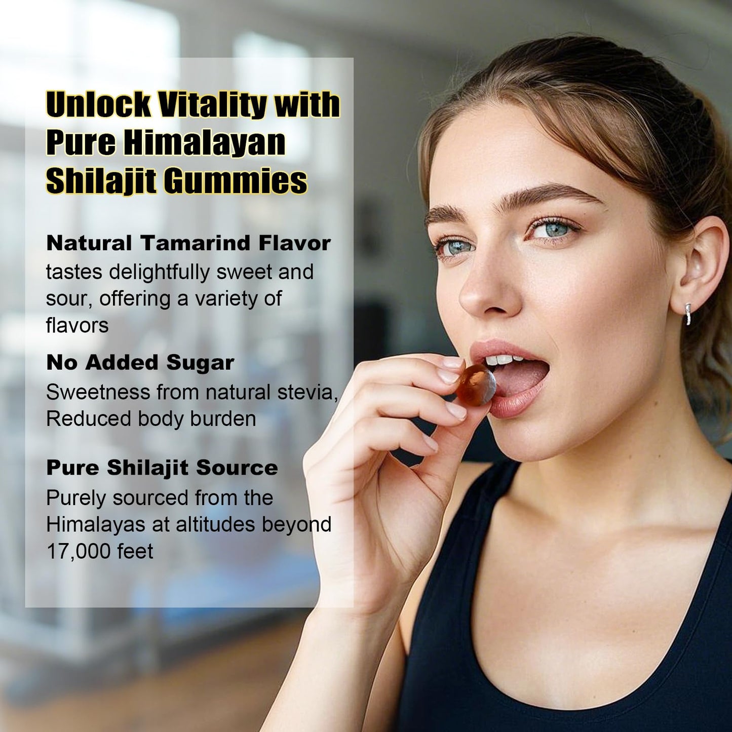 Shilajit Gummies for Men & Women — Pure Himalayan Shilajit with Ashwagandha, 85+ Minerals, No Sugar, 40 Servings
