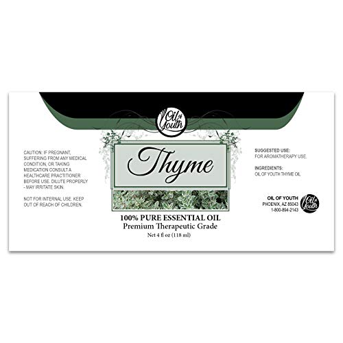 Oil of Youth 4 fl oz Thyme Essential Oil – Therapeutic Grade