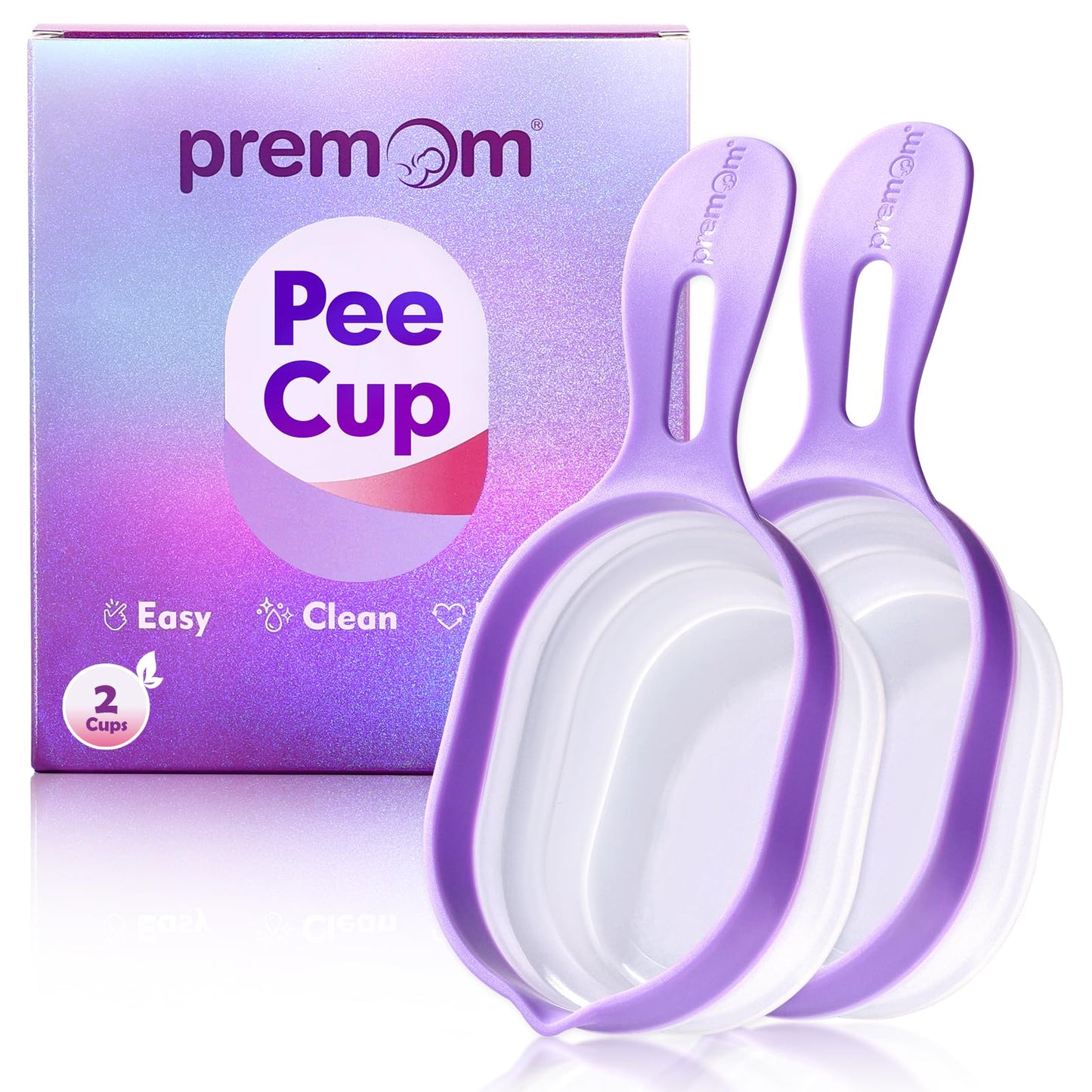 Premom 2 Reusable Collapsible Urine Cups for Ovulation & Pregnancy Tests | Home Fertility Kit