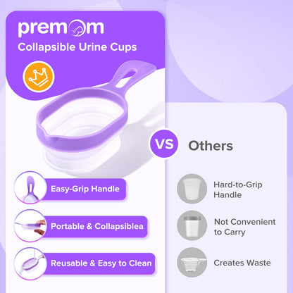 Premom Quantitative Ovulation & Pregnancy Test Kit — 40 LH Strips, 10 HCG Strips, 2 Reusable Cups