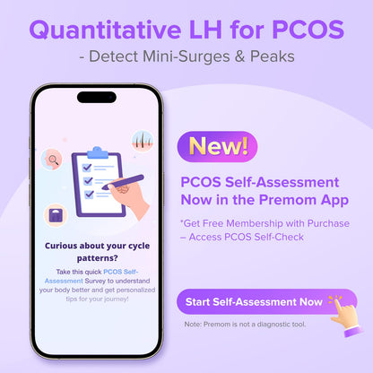 Premom Quantitative OPK & Pregnancy Test Kit with Sperm-Friendly Fertility Gel – App Compatible