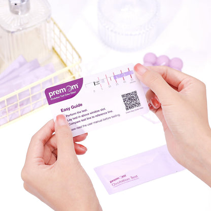 Premom Quantitative Ovulation Predictor Kit – 25 OPK Strips + 5 Pregnancy Strips + Smart Digital Reader App