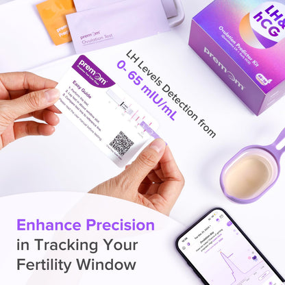 Premom Quantitative Ovulation Predictor Kit - 40 Ovulation Tests + 10 Pregnancy Tests