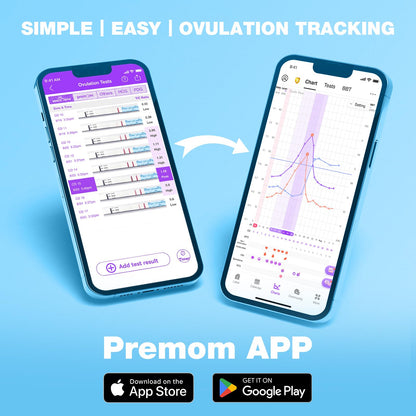 Easy@Home Ovulation & Pregnancy Test Strips Kit with Premom App | 25LH, 10HCG, 35 Cups