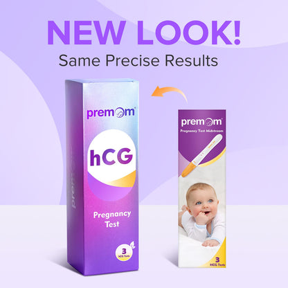 Premom Pregnancy Test Midstream: Early HCG Detection Sticks - 3 Pack Pregnant Test Kit