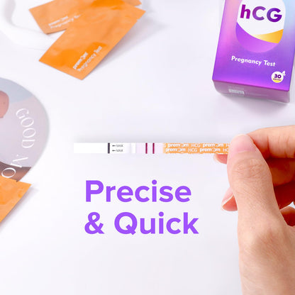 Premom Pregnancy Test Strips – 30 Pack Early Detection Kit with Premom App (iOS & Android)
