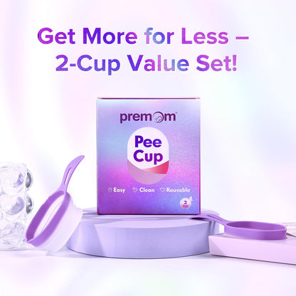 Premom 2 Reusable Collapsible Urine Cups for Ovulation & Pregnancy Tests | Home Fertility Kit