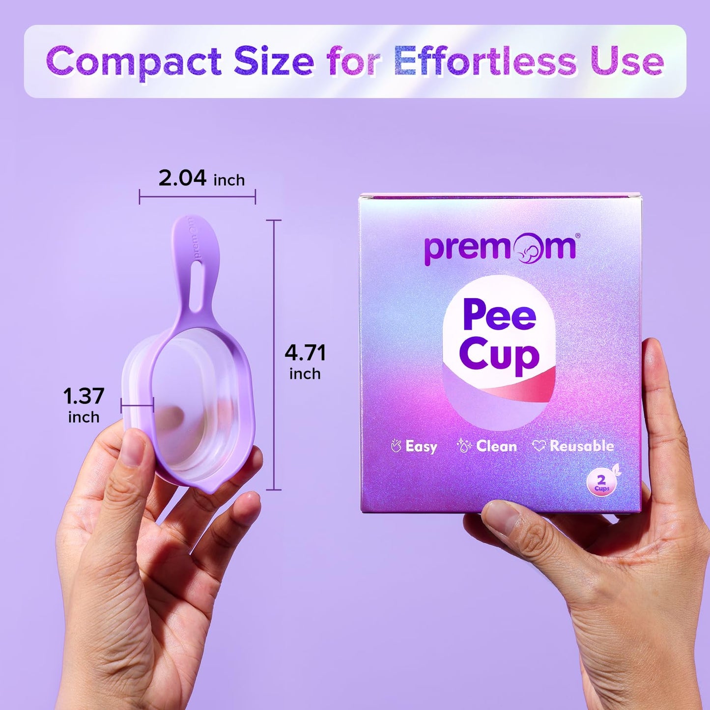 Premom 2 Reusable Collapsible Urine Cups for Ovulation & Pregnancy Tests | Home Fertility Kit