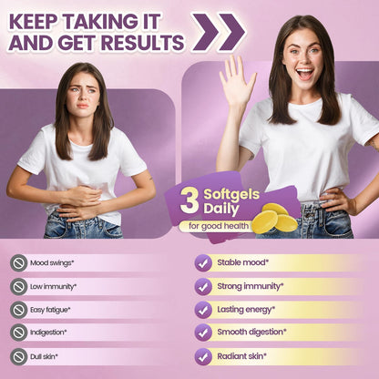 19-in-1 Prenatal Multivitamin Lemon Softgels – 300 Count, 100-Day Supply