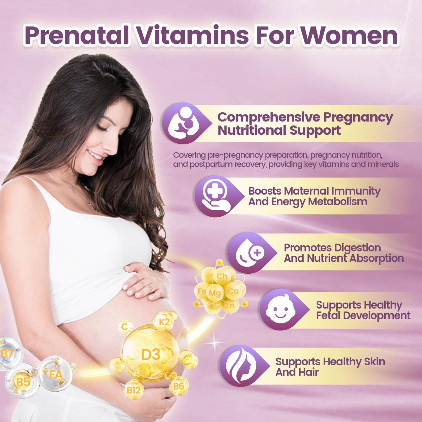 19-in-1 Prenatal Multivitamin Lemon Softgels – 300 Count, 100-Day Supply