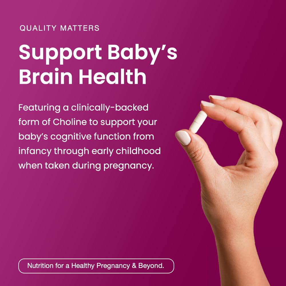 Prenatal Choline 550mg | 120 Capsules | VitaCholine for Pregnancy & Nursing