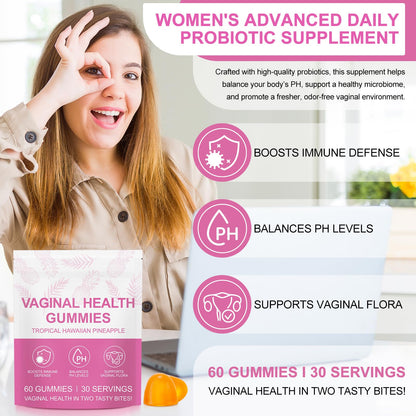 Vital Vaginal Probiotics Source Feminine Gummies, Premium Feminine Balance Gummies, Probiotic Gummies for Prenatal & Postnatal Women - Probiotics for Digestion, pH Balance, Gut Health, Immune Support