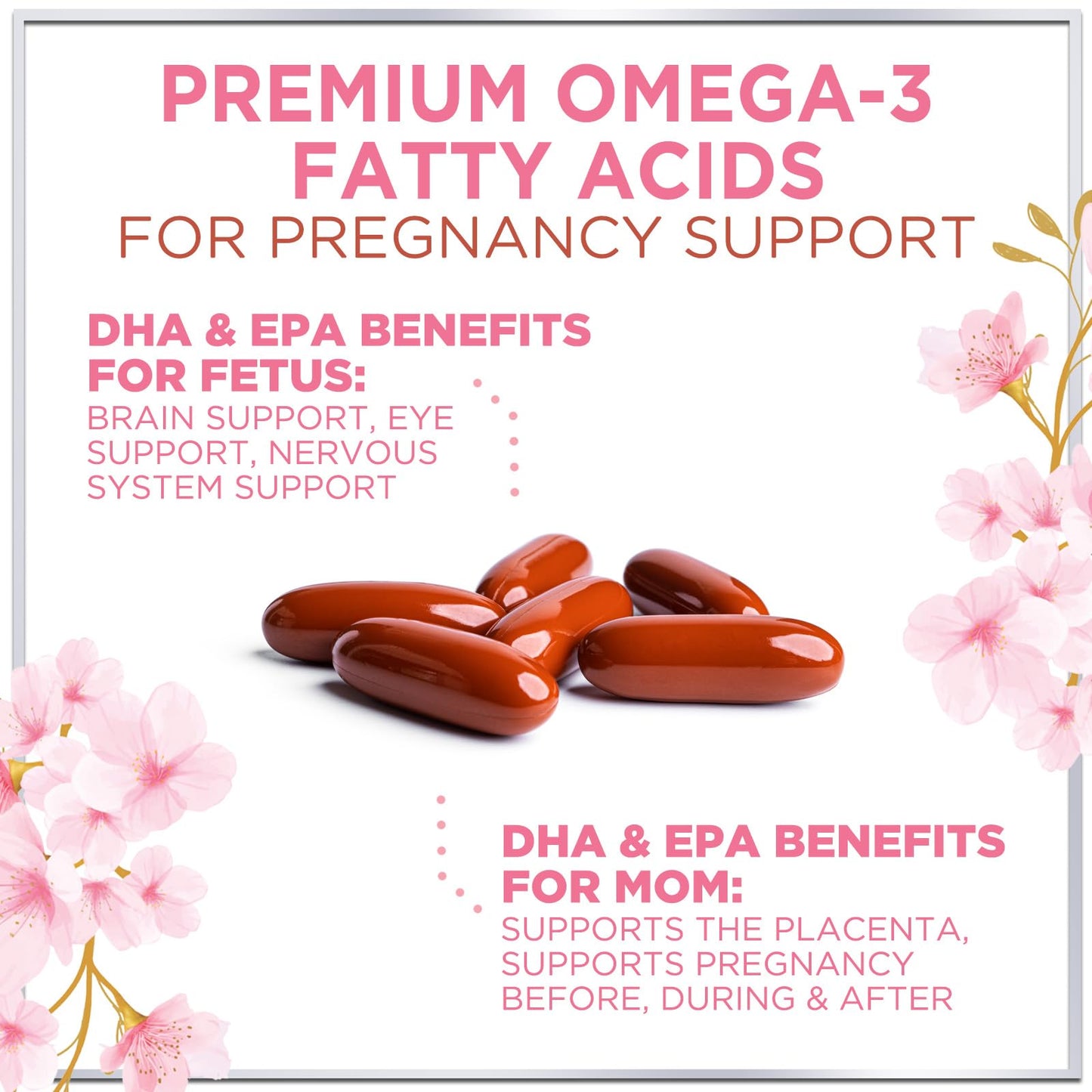 Prenatal Vitamins with Folic Acid & DHA – 120 Softgels
