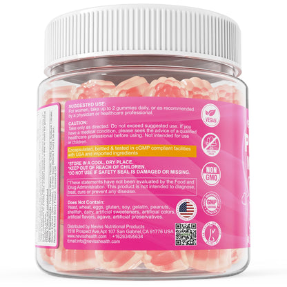 Prenatal Vitamins for Women Gummies - Methylfolate 1mg, DHA+EPA, Choline | Sugar-Free, Vegan | 60 Count