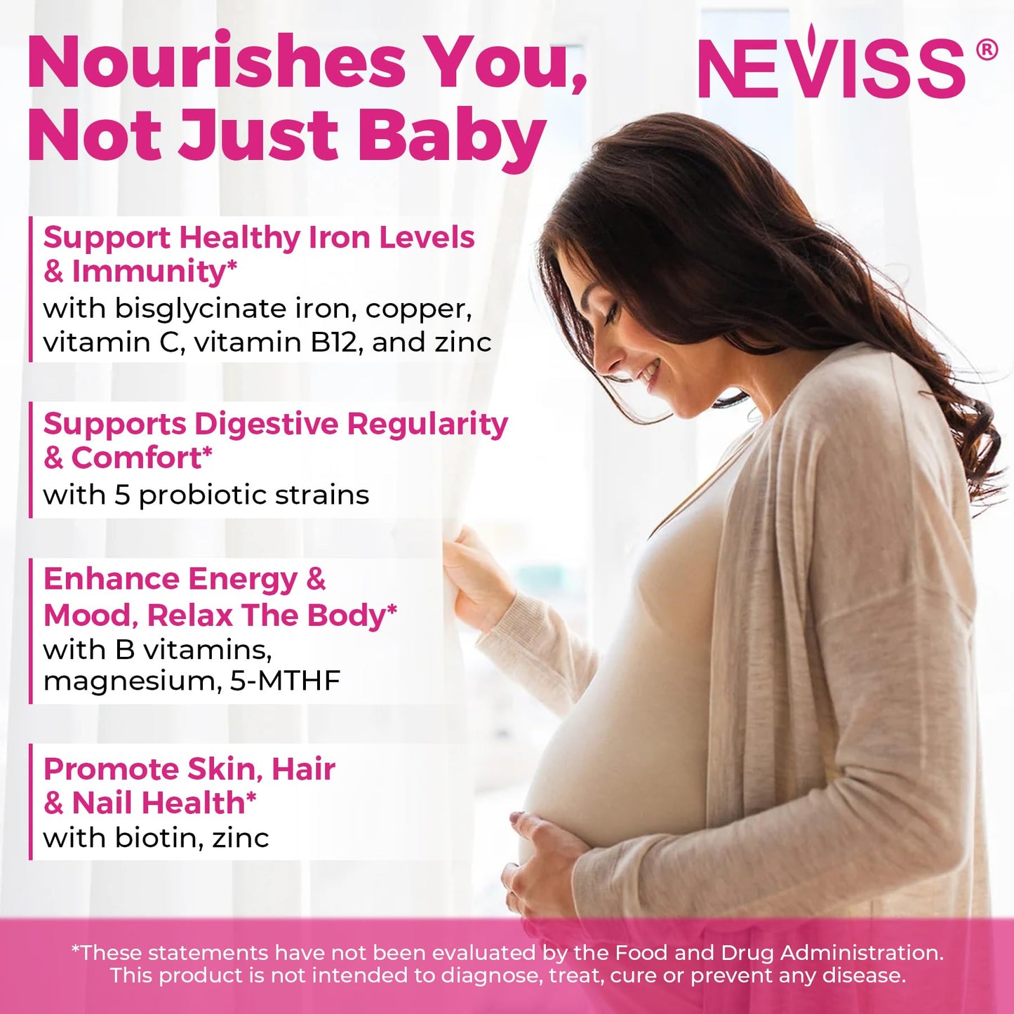 Prenatal Vitamins for Women Gummies - Methylfolate 1mg, DHA+EPA, Choline | Sugar-Free, Vegan | 60 Count