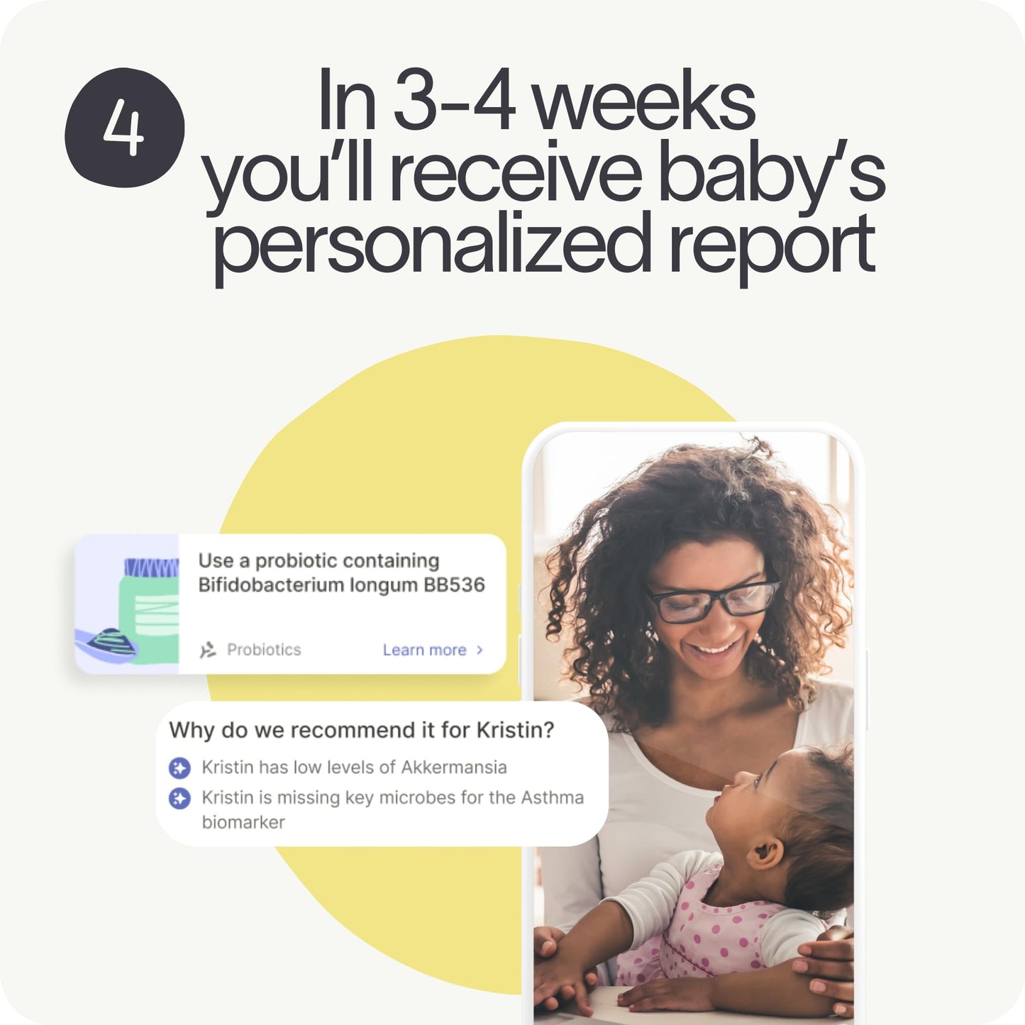 Tiny Health Baby Gut Health Test Kit for Babies & Toddlers | At-Home, Mess-Free