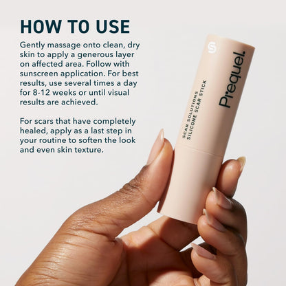 Prequel Skin Scar Solutions 60% Silicone Scar Stick | Velvety Occlusive Scar Care
