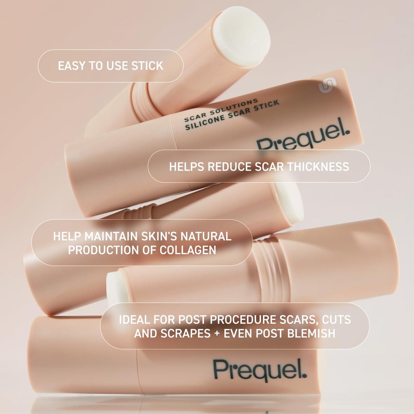Prequel Skin Scar Solutions 60% Silicone Scar Stick | Velvety Occlusive Scar Care