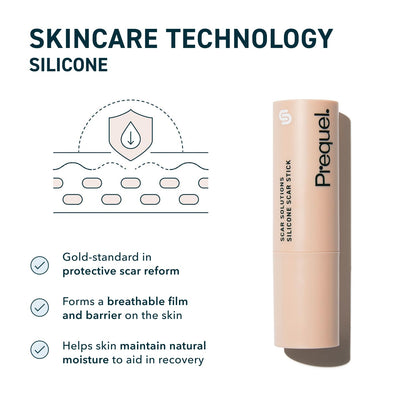 Prequel Skin Scar Solutions 60% Silicone Scar Stick | Velvety Occlusive Scar Care