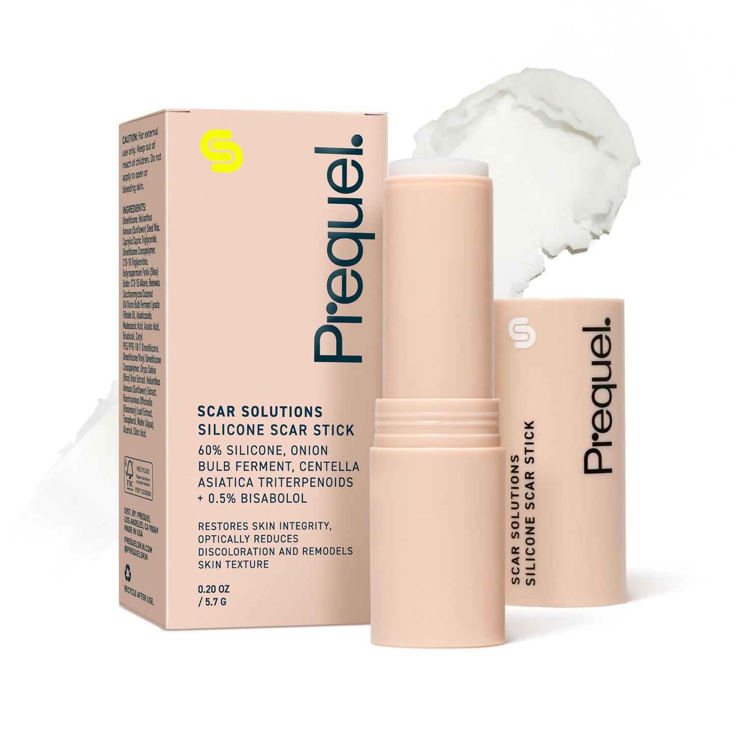 Prequel Skin Scar Solutions 60% Silicone Scar Stick | Velvety Occlusive Scar Care