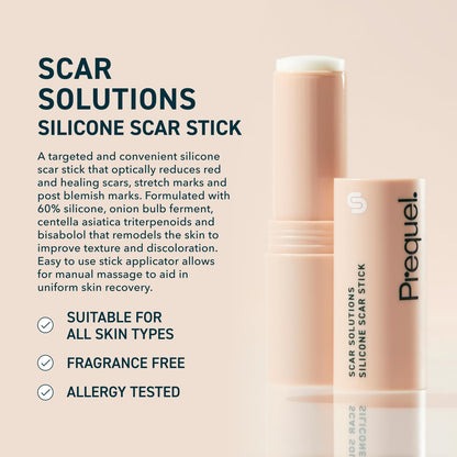 Prequel Skin Scar Solutions 60% Silicone Scar Stick | Velvety Occlusive Scar Care
