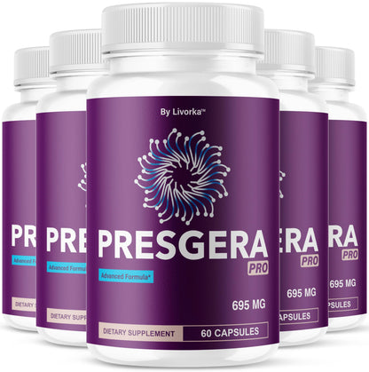 (5 Pack) Presgera Pro Capsules – Advanced Nerve Health Supplement, 300 Capsules