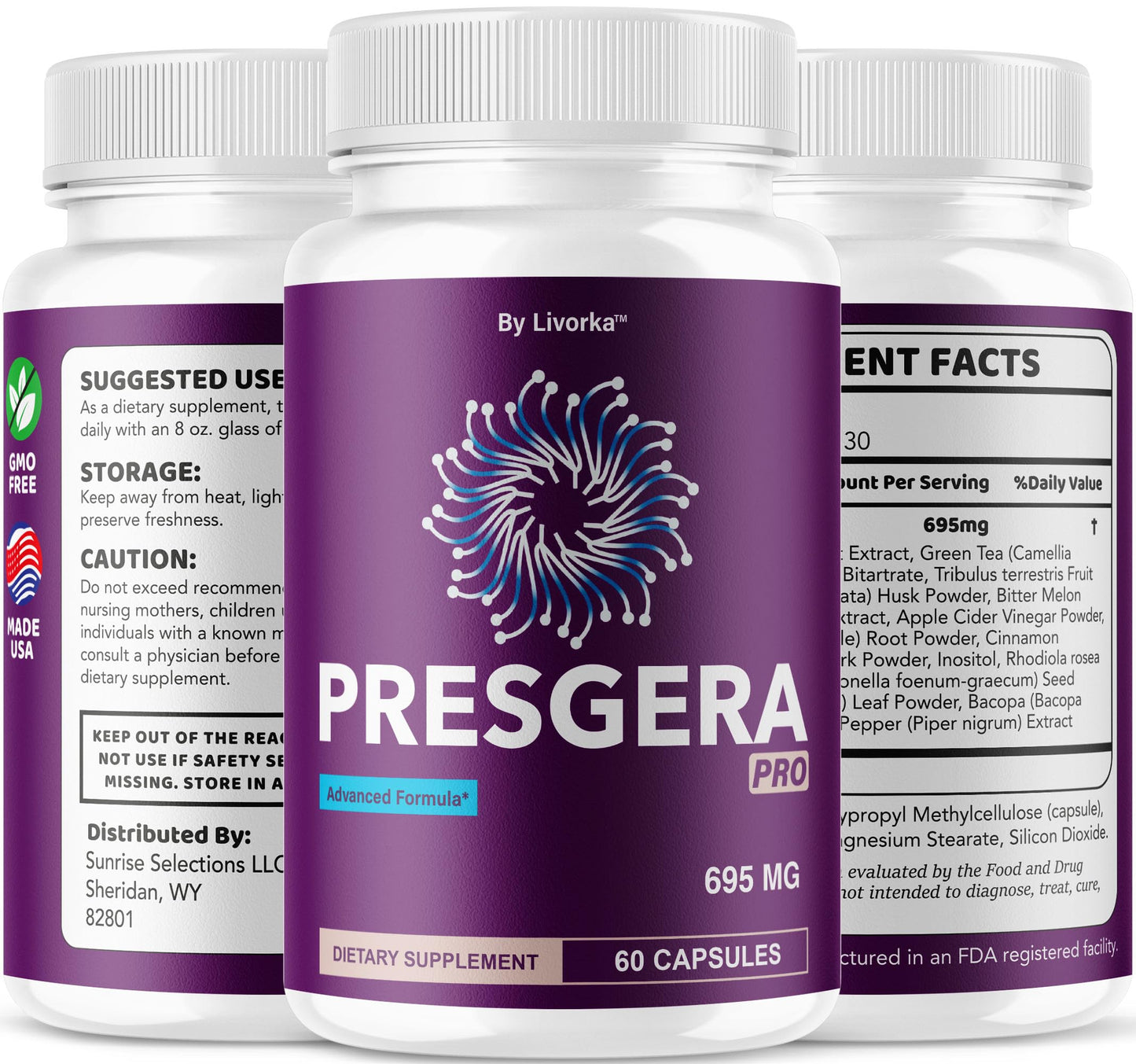 (5 Pack) Presgera Pro Capsules – Advanced Nerve Health Supplement, 300 Capsules