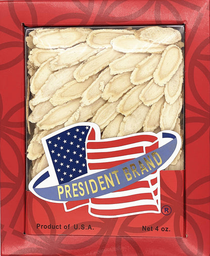 President Brand American Ginseng Slice 4oz (Medium) – Wisconsin Ginseng Root