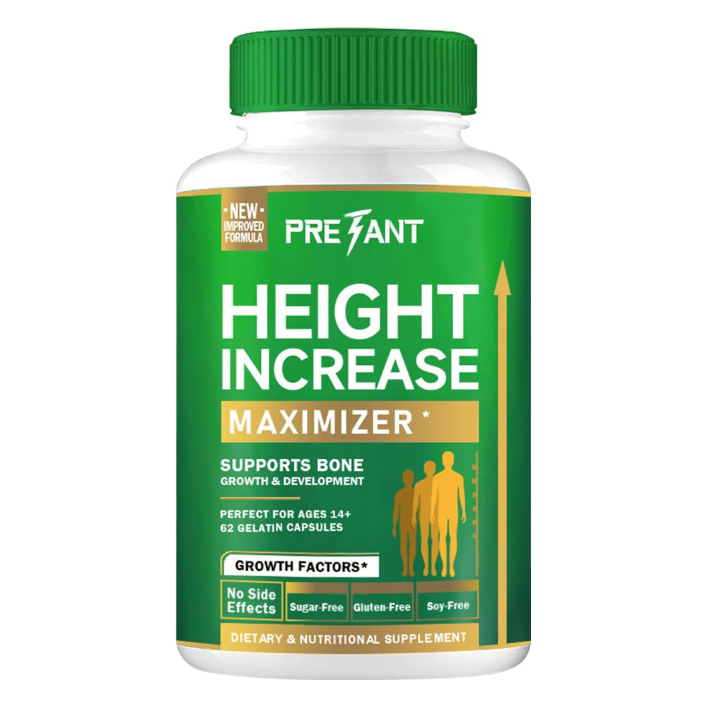PRETANT Growth Capsules - Grow Taller Naturally with Calcium for Bone Strength