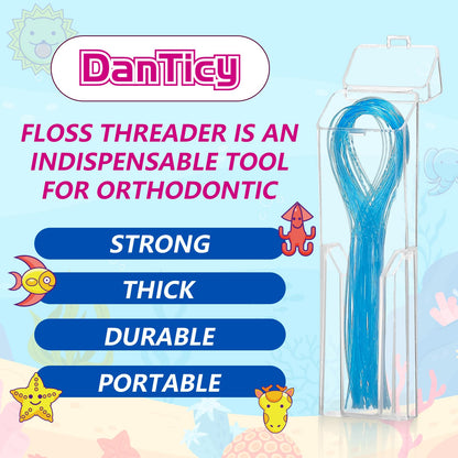 Preteen Kids Floss Threaders – Deep Clean for Braces & Bridges (200PCS, 4-Pack)
