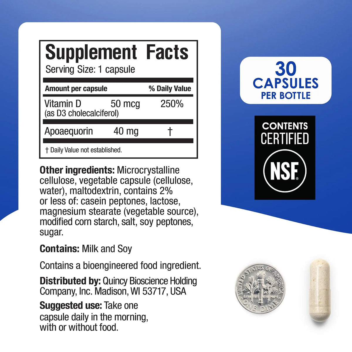 Prevagen Professional Formula - 30 Capsules | Apoaequorin 40mg + Vitamin D3 BritishVita | Premium UK Vitamins & Wellness Supplements