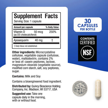 Prevagen Professional Formula - 30 Capsules | Apoaequorin 40mg + Vitamin D3 BritishVita | Premium UK Vitamins & Wellness Supplements